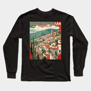 Taxco de Alarcon Guerrero Mexico Vintage Tourism Travel Long Sleeve T-Shirt